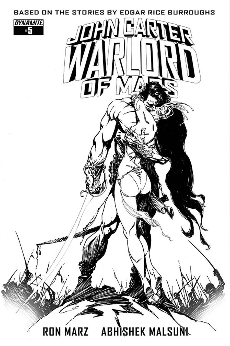 John Carter Warlord Of Mars Vol 2 #5 Cover E Incentive Bart Sears Black & White Cover
