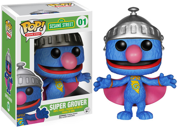 POP Television Sesame Street 01 Super Grover Vinyl Figure