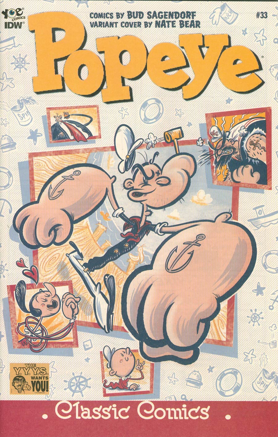 Classic Popeye #33 Cover B Incentive Nate Bear Variant Cover