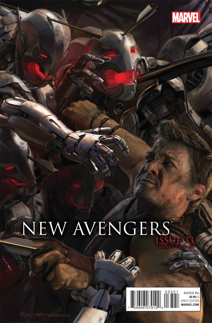 New Avengers Vol 3 #33 Cover D Incentive Avengers Age Of Ultron Movie Connecting D Variant Cover (Time Runs Out Tie-In)