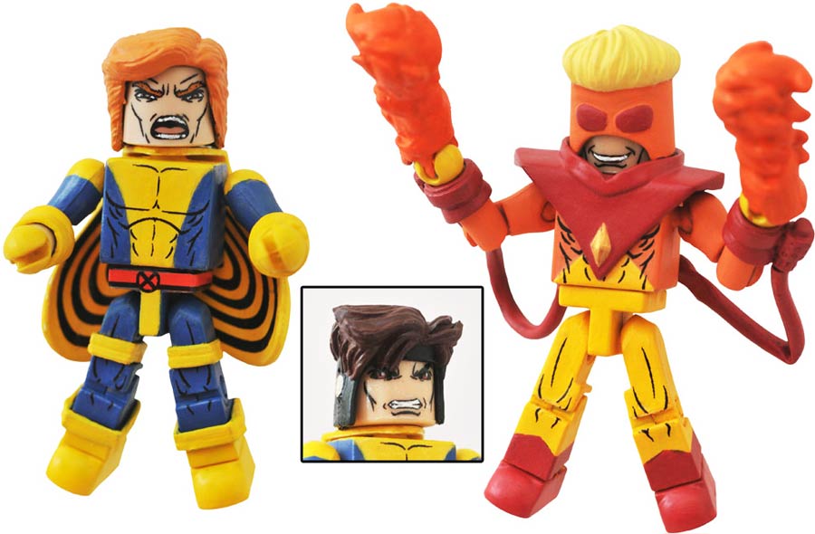 Marvel Minimates Series 60 X-Men vs Brotherhood Banshee With Gambit Parts & Pyro 2-Pack