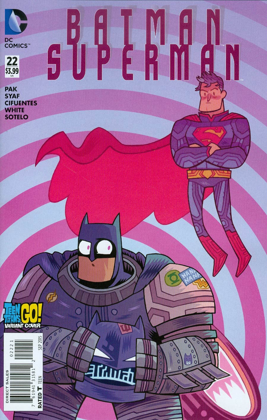 Batman Superman #22 Cover B Variant Dan Hipp Teen Titans Go Cover
