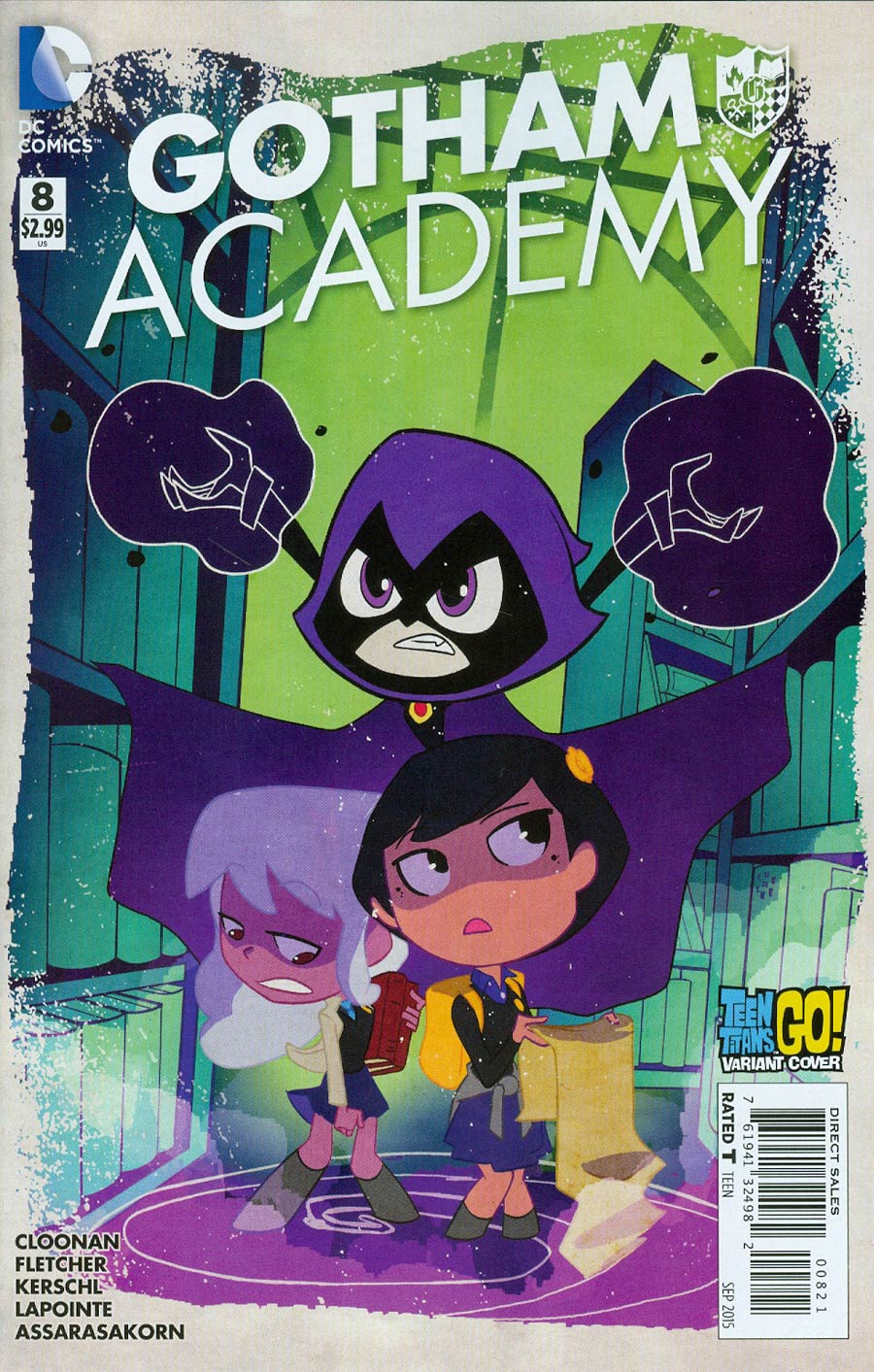 Gotham Academy #8 Cover B Variant Sean Cheeks Galloway Teen Titans Go Cover
