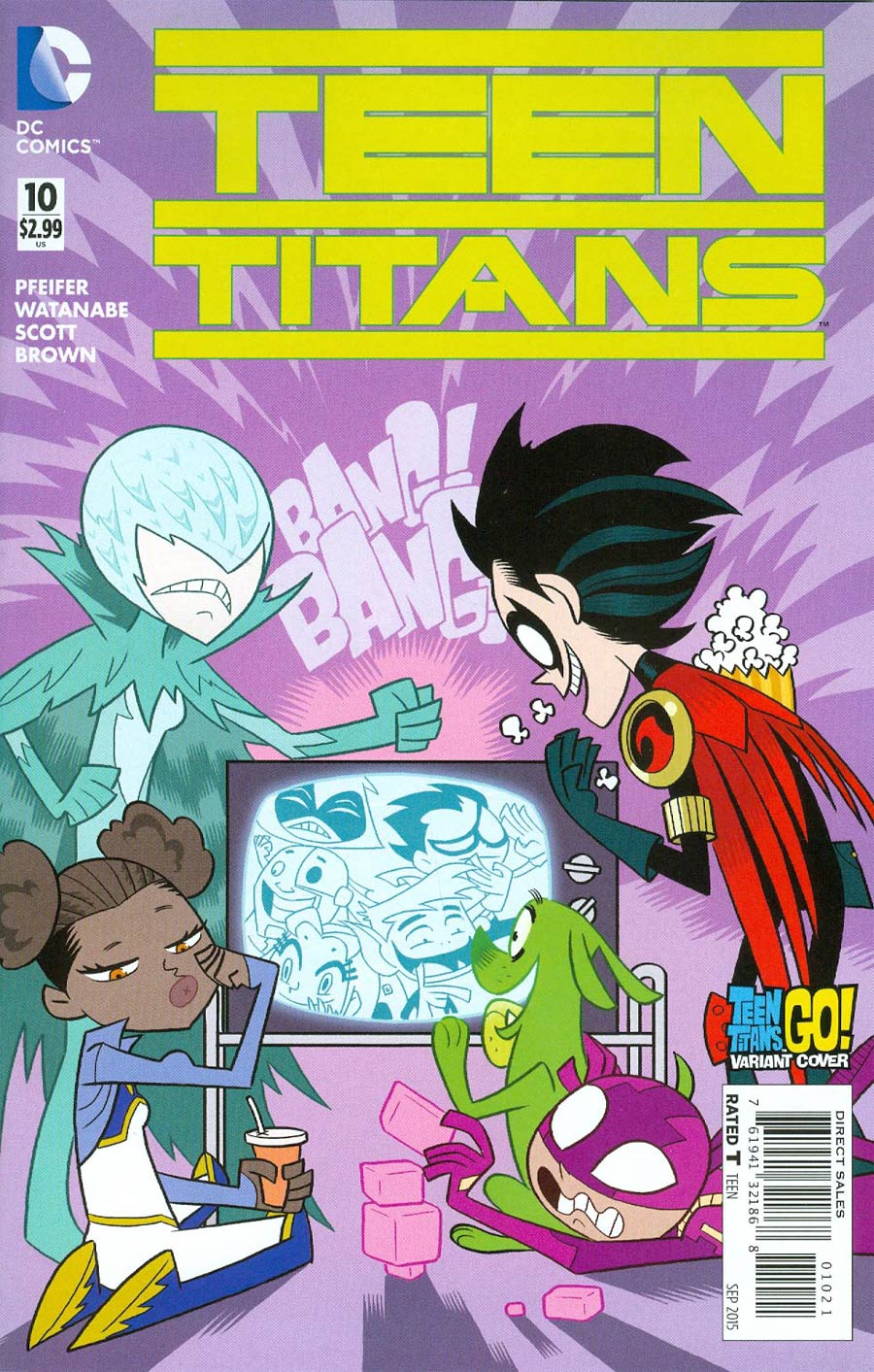 Teen Titans Vol 5 #10 Cover B Variant Ben Caldwell Teen Titans Go Cover