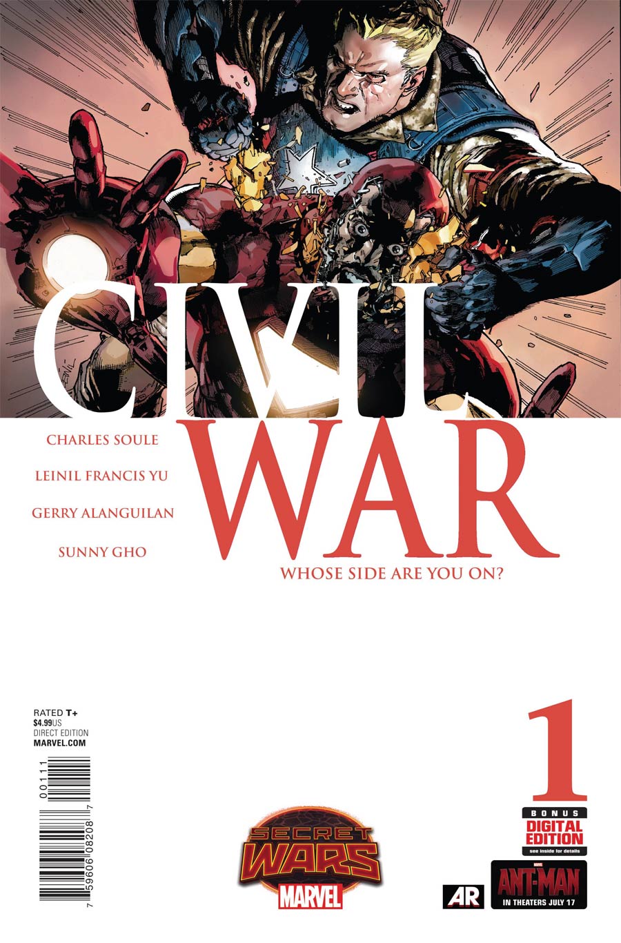 Civil War (Secret Wars) #1 Cover A Regular Leinil Francis Yu Cover (Secret Wars Warzones Tie-In)