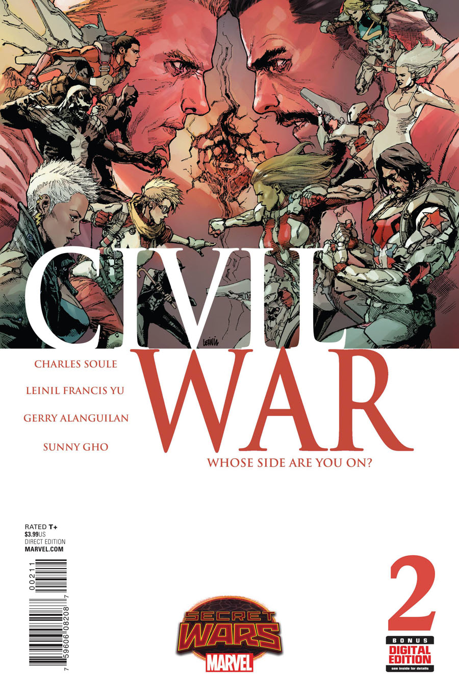 Civil War (Secret Wars) #2 Cover A Regular Leinil Francis Yu Cover (Secret Wars Warzones Tie-In)