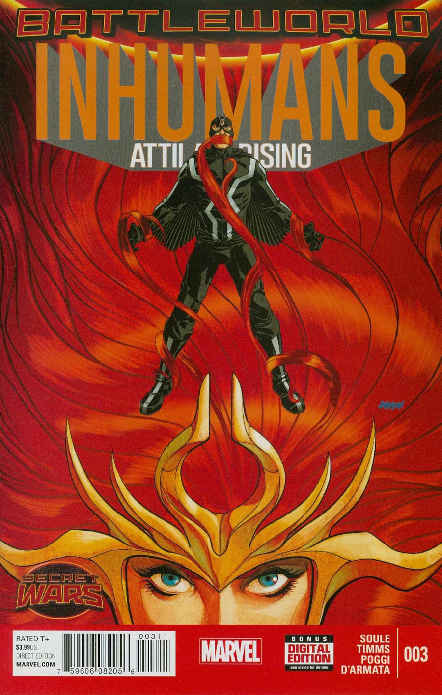Inhumans Attilan Rising #3 Cover A Regular Dave Johnson Cover (Secret Wars Battleworld Tie-In)