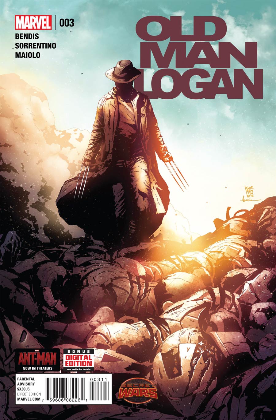 Old Man Logan #3 Cover A 1st Ptg Regular Andrea Sorrentino Cover (Secret Wars Warzones Tie-In)