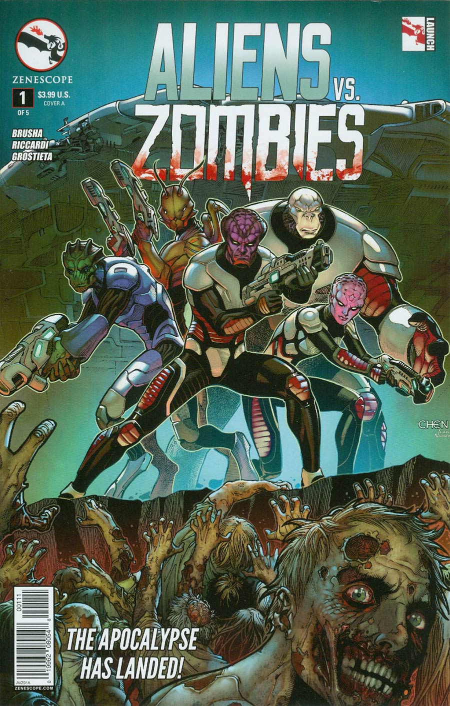 Aliens vs Zombies #1 Cover A Sean Chen