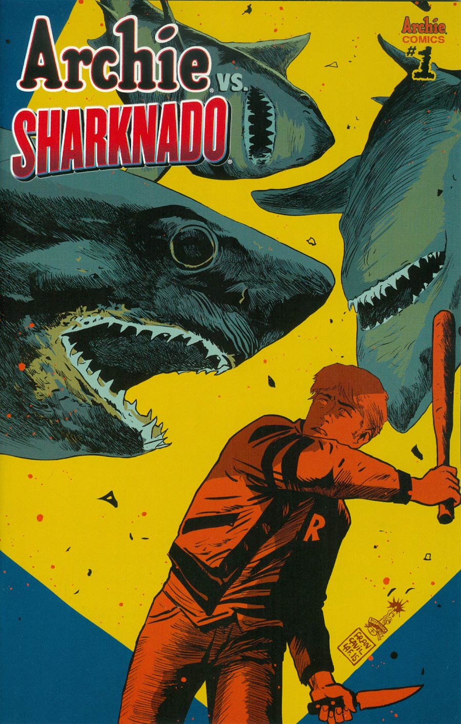 Archie vs Sharknado One Shot Cover B Variant Francesco Francavilla Cover