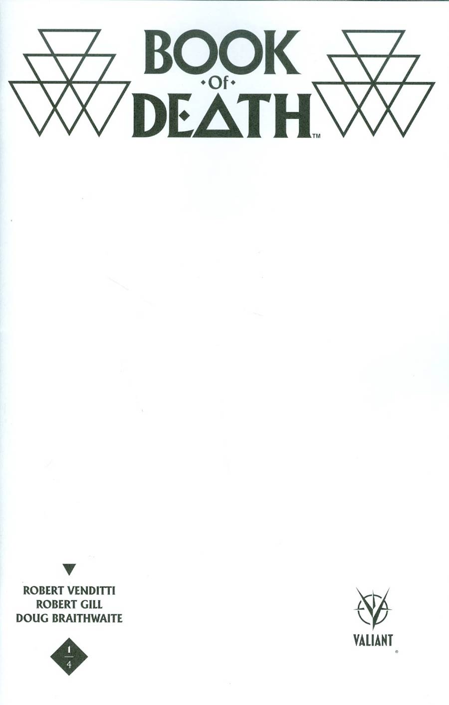 Book Of Death #1 Cover E Variant Blank Cover