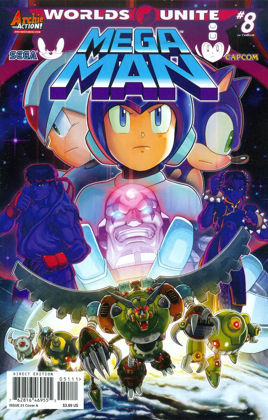 Mega Man Vol 2 #51 Cover A Regular Patrick Spaz Spaziante Cover (Worlds Unite Part 8)