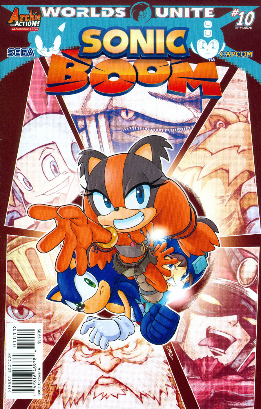 Sonic Boom #10 Cover A Regular Patrick Spaz Spaziante Cover (Worlds Unite Part 10)