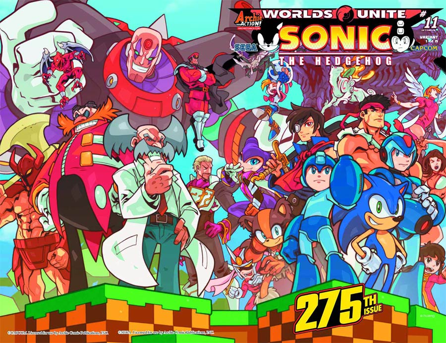 Sonic The Hedgehog Vol 2 #275 Cover B Variant Edwin Huang Wraparound Cover (Worlds Unite Part 11)