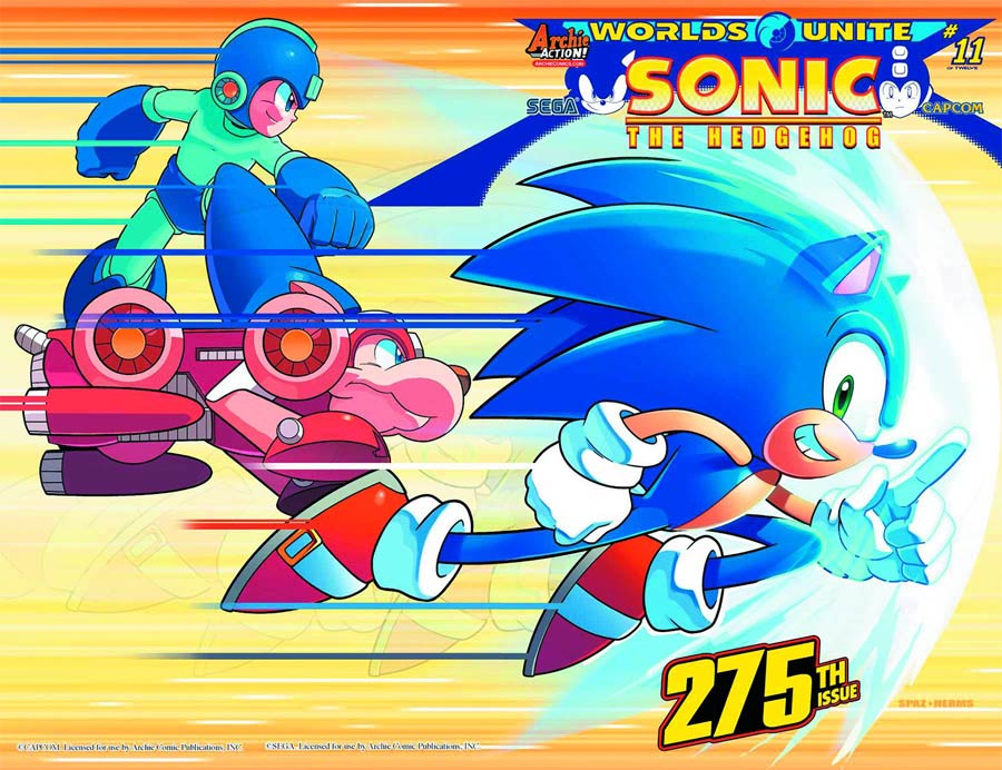 Sonic The Hedgehog Vol 2 #275 Cover A Regular Patrick Spaz Spaziante Wraparound Cover (Worlds Unite Part 11)