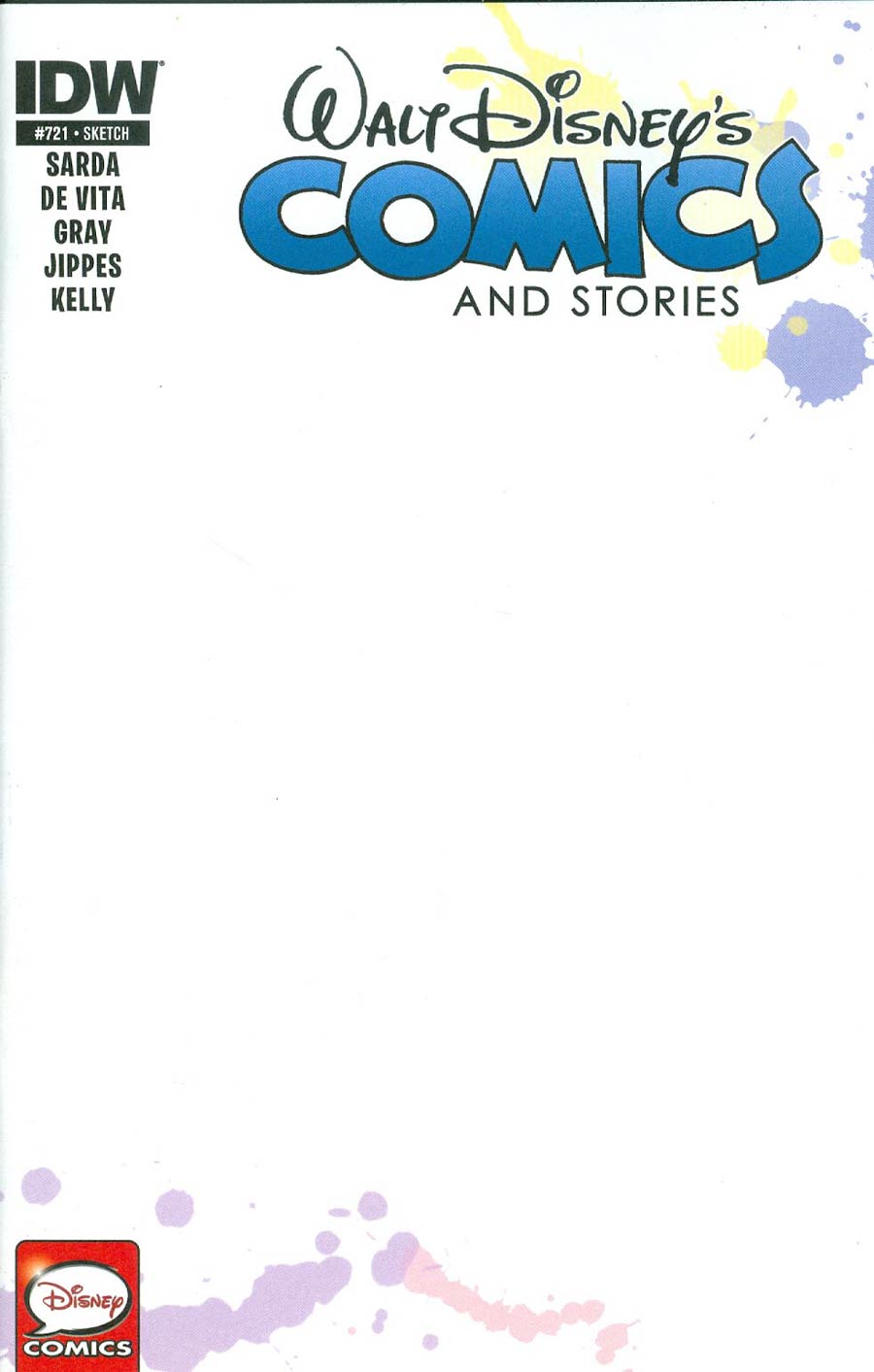 Walt Disneys Comics & Stories #721 Cover C Variant Blank Cover