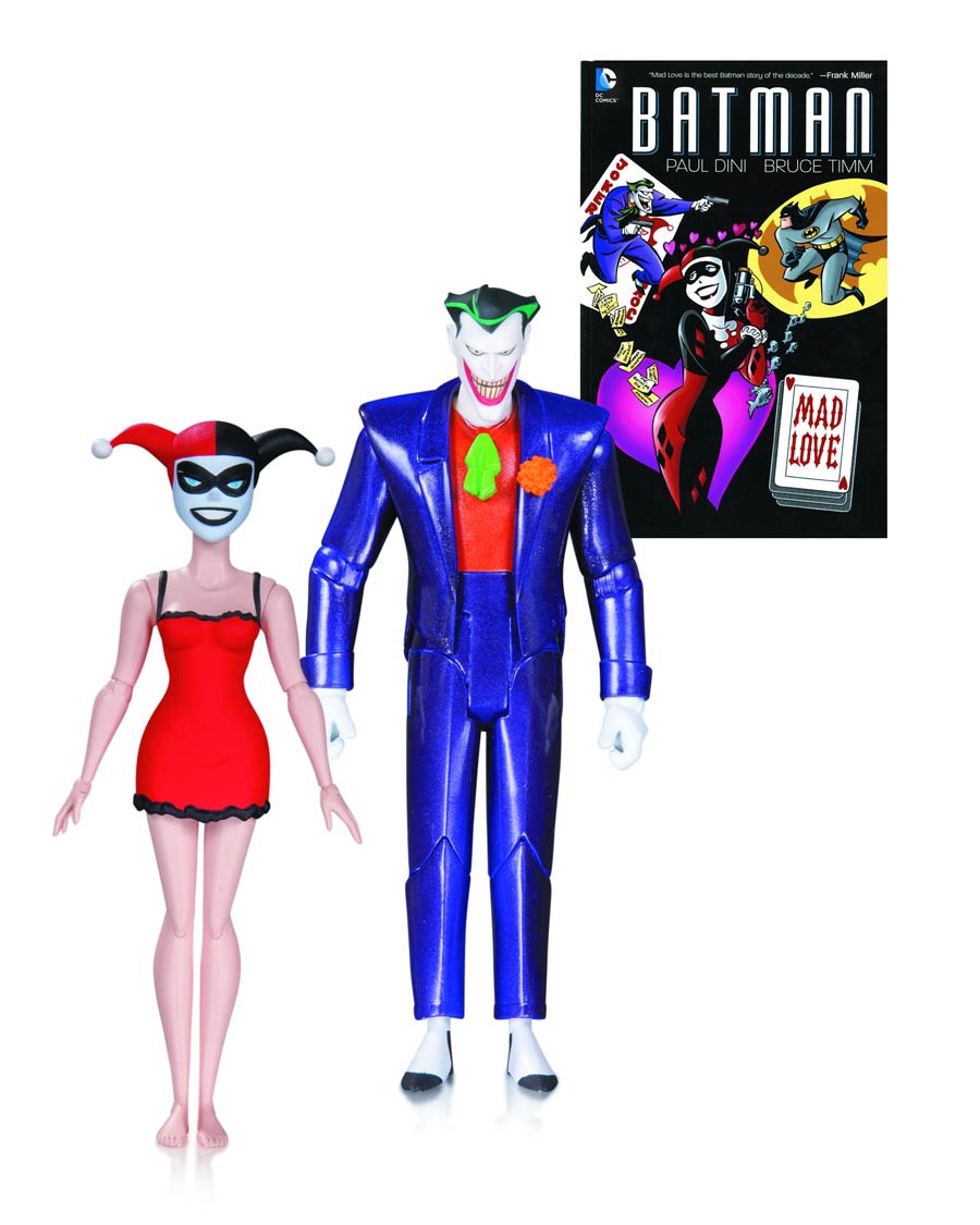Batman Animated Batman Animated Series Joker & Harley Quinn Mad Love Book & 2-Pack Action Figure
