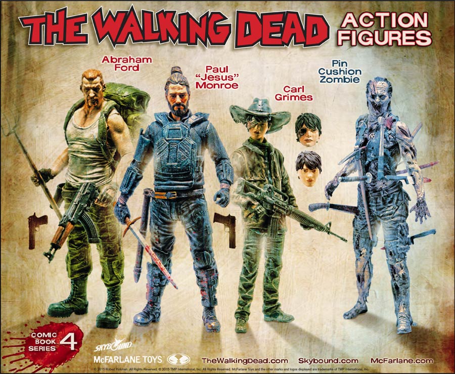 Walking Dead Comic Series 4 Pin Cushion Zombies Action Figure Case