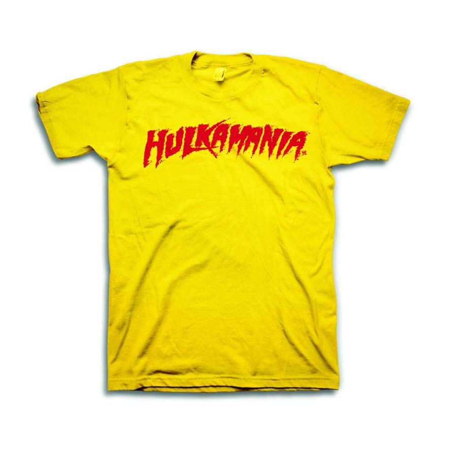 Hulk Hogan Hulkamania Yellow T-Shirt Large