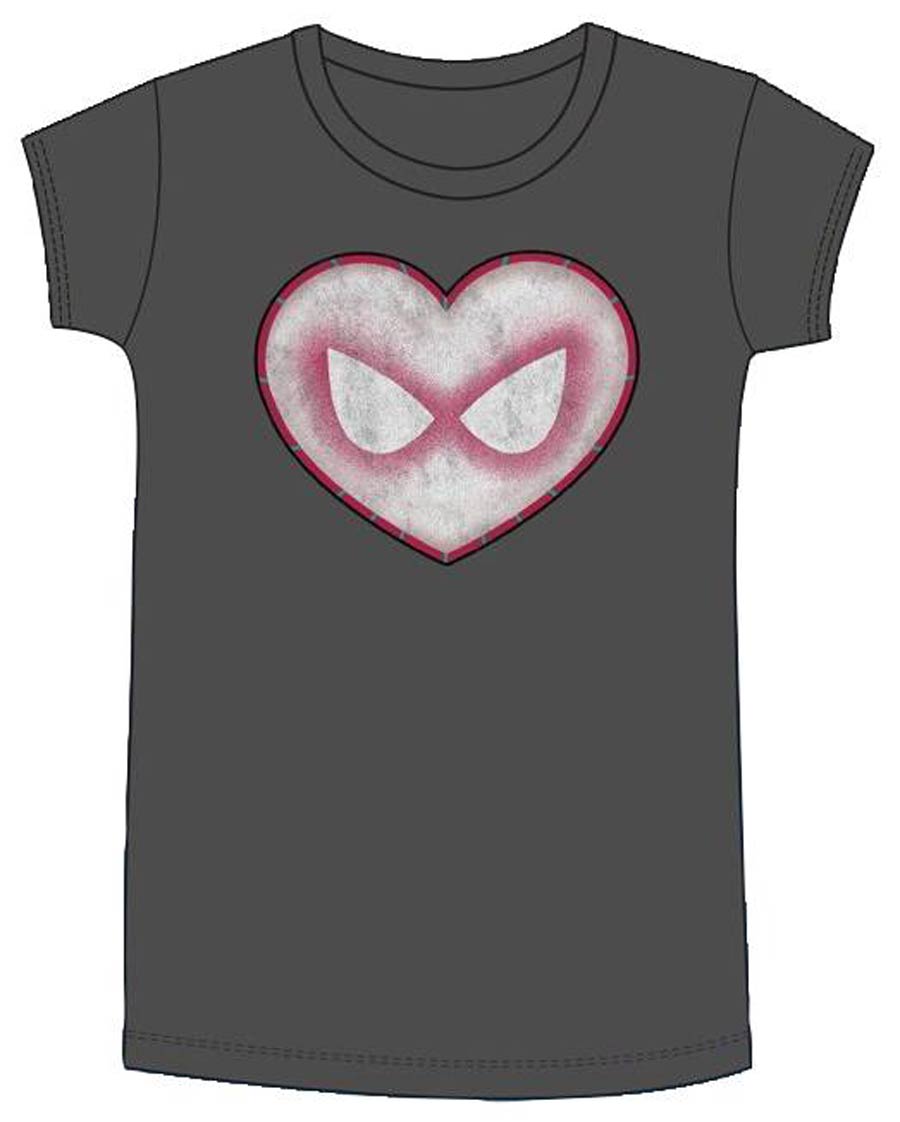 I Heart Spider-Gwen Black T-Shirt Large