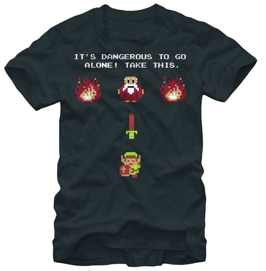 Legend Of Zelda Dangerous Black T-Shirt Large