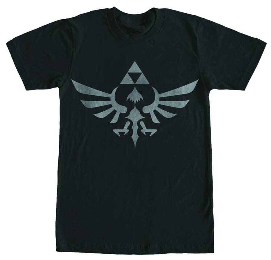 Legend Of Zelda Skyward Sword Triforce Black T-Shirt Large