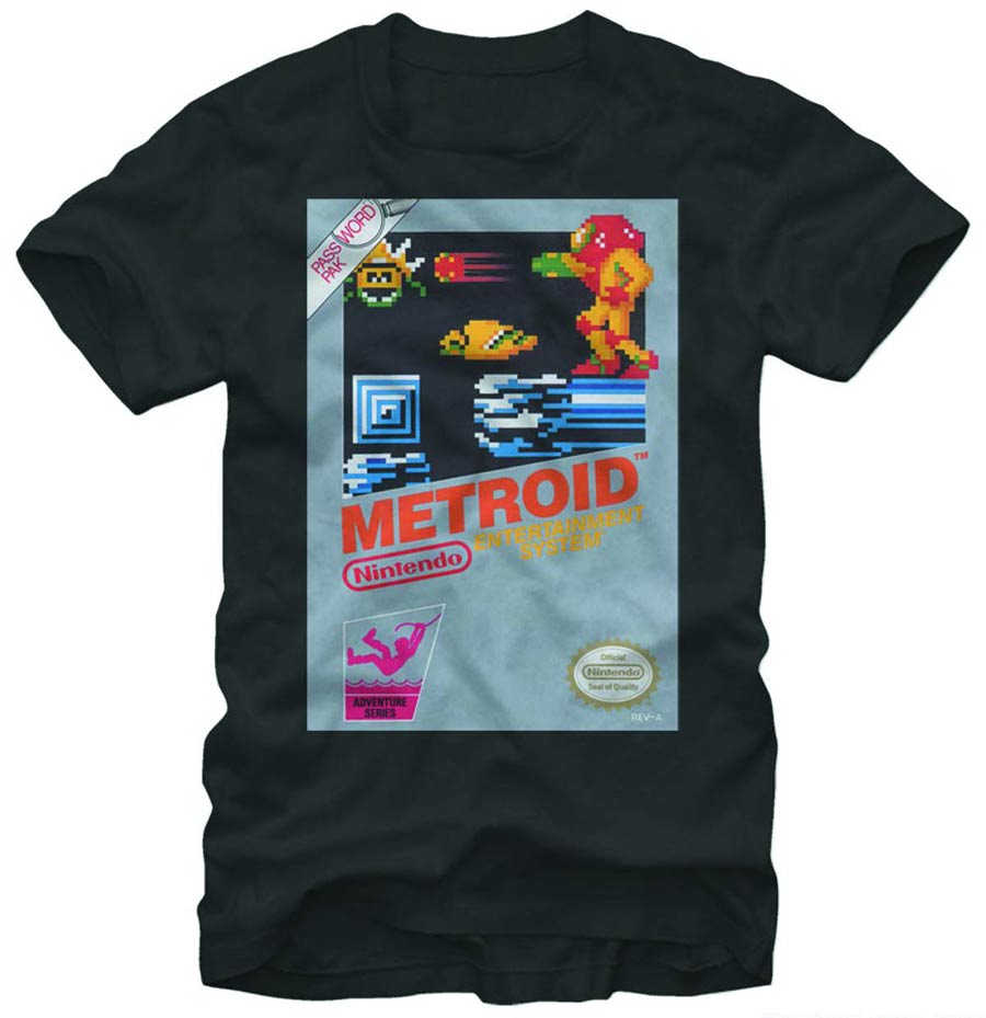 Metroid Classic Black T-Shirt Large