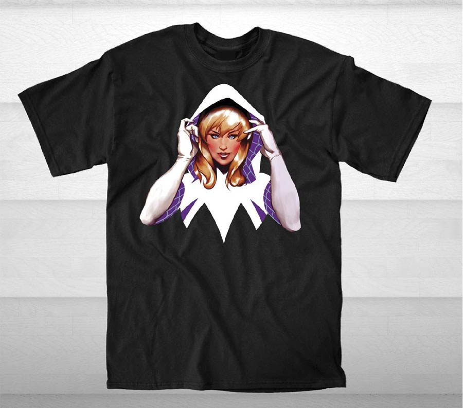 Spider-Gwen Reveal Black T-Shirt Large