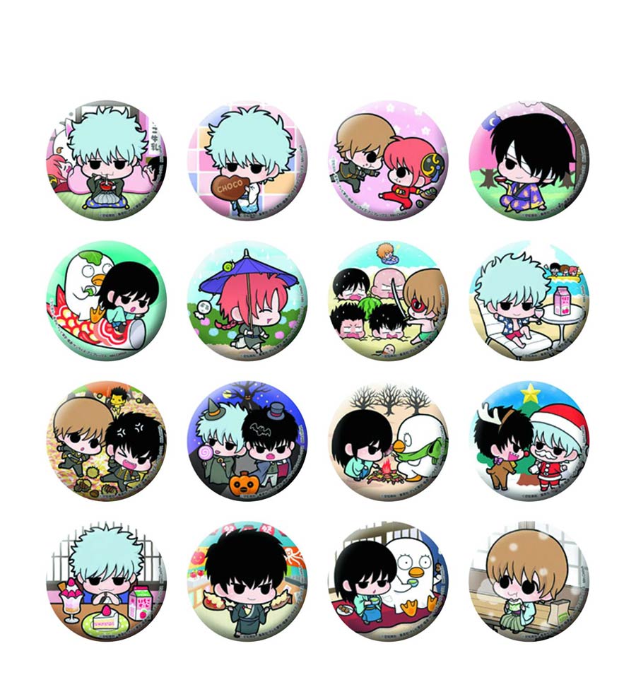 Gin Tama Yorozuya Fortune Badge Calendar 16-Piece Display