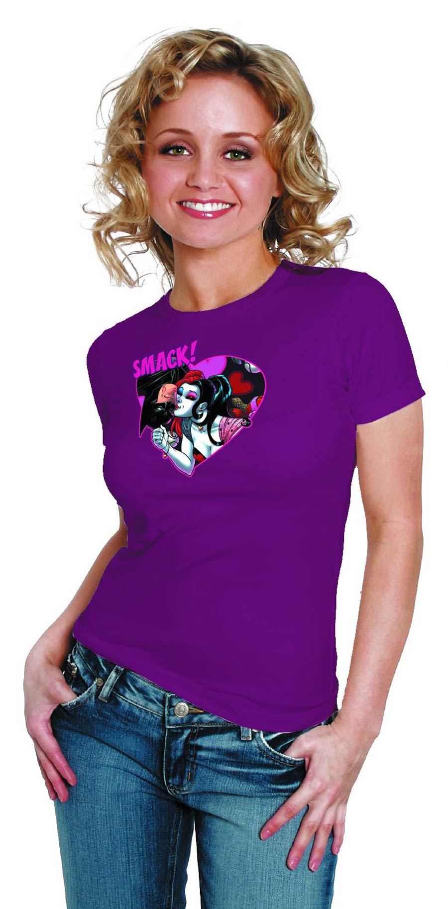 Harley Quinn Kiss By Amanda Conner Womens T-Shirt Large