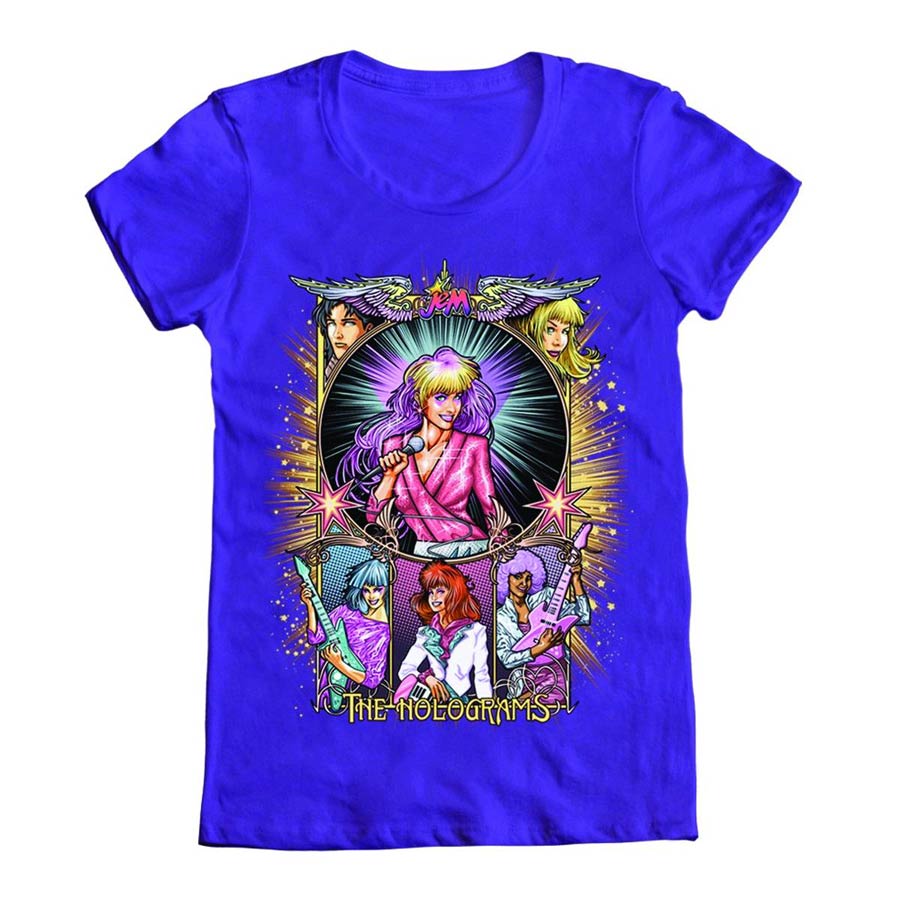 Jem Nouveau Purple Womens T-Shirt Large