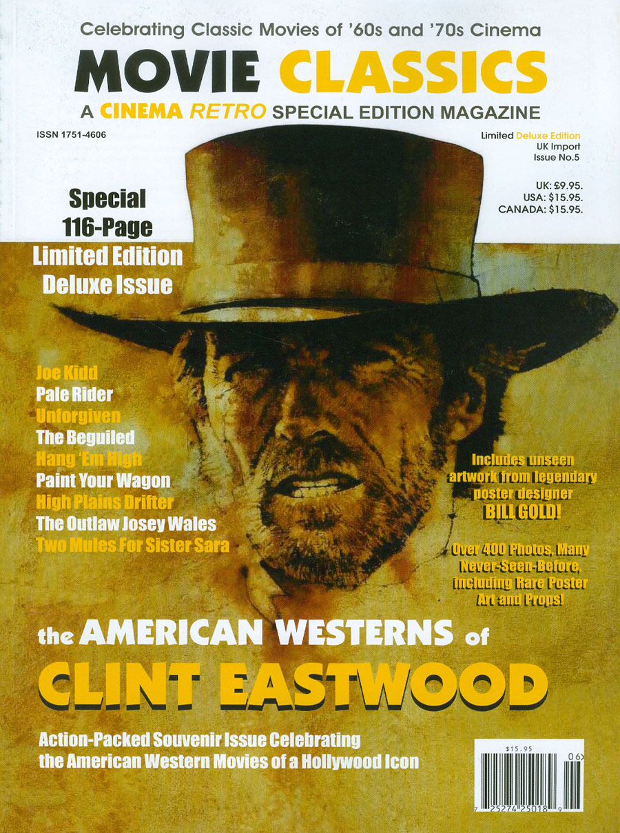 Cinema Retro Movie Classics #5 American Westerns Of Clint Eastwood 2015