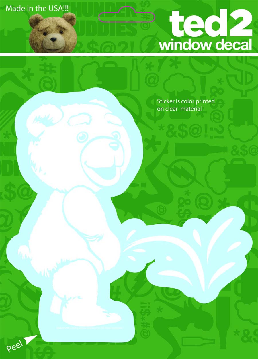 Ted 2 Vinyl Decal - Peeing Ted