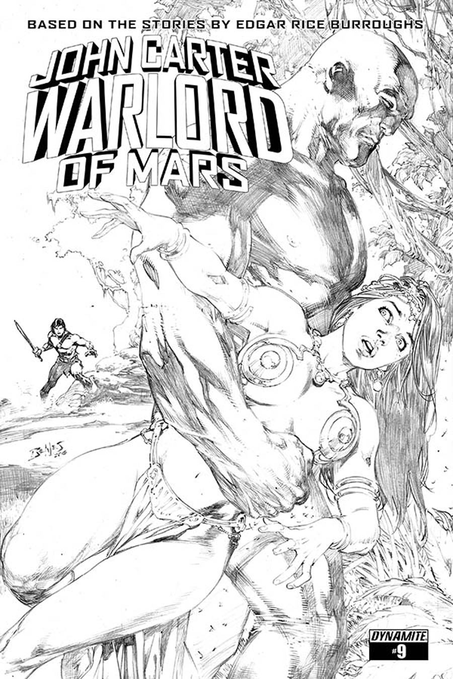 John Carter Warlord Of Mars Vol 2 #9 Cover F Incentive Ed Benes Black & White Cover