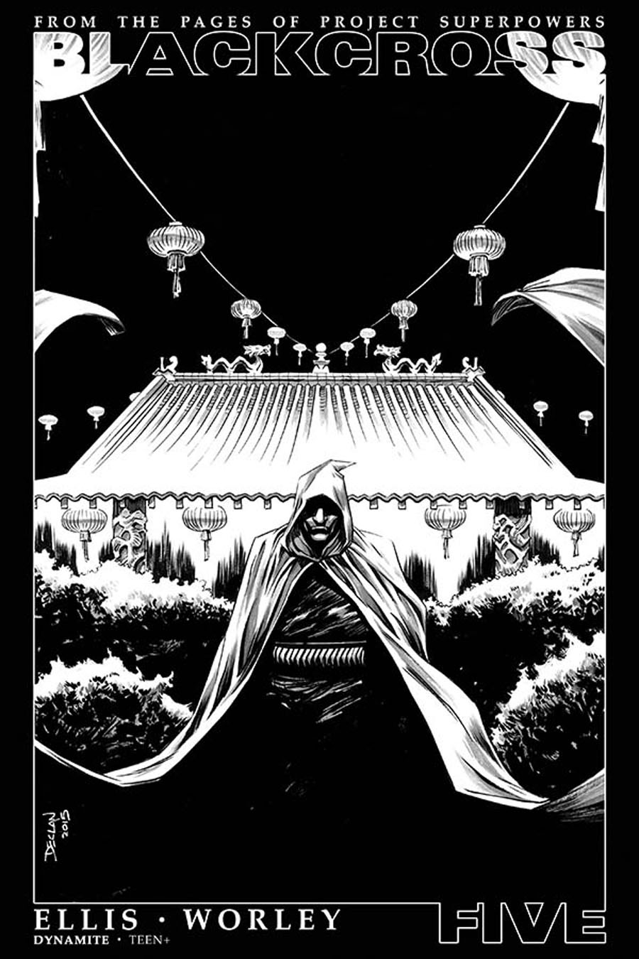 Project Superpowers Blackcross #5 Cover F Incentive Declan Shalvey Black & White Cover