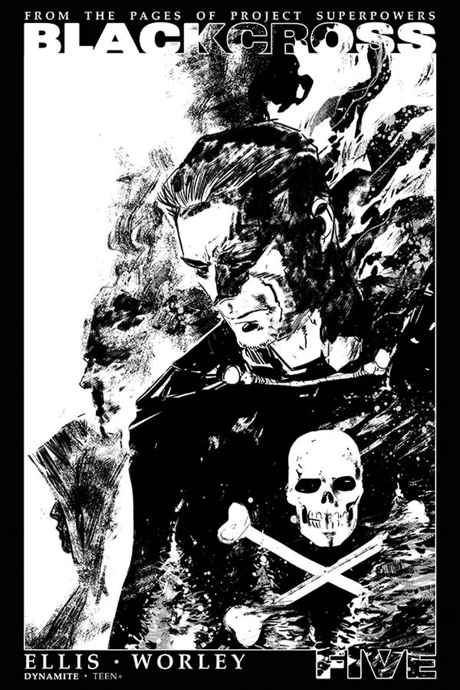 Project Superpowers Blackcross #5 Cover G Incentive Gabriel Hardman Black & White Cover