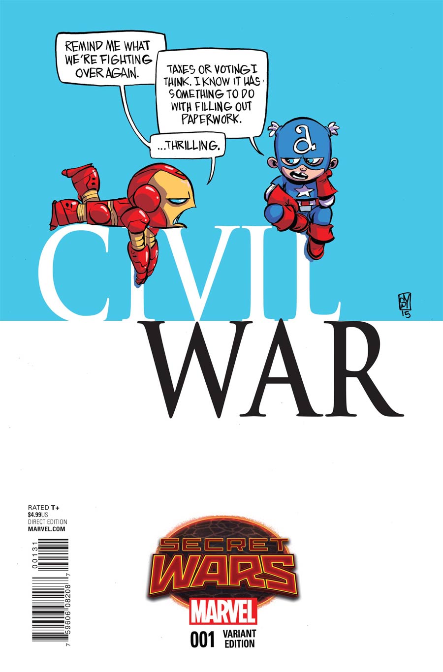 Civil War (Secret Wars) #1 Cover B Variant Skottie Young Baby Cover (Secret Wars Warzones Tie-In)