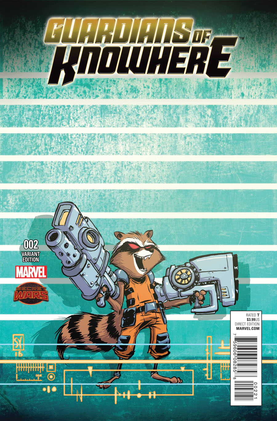 Guardians Of Knowhere #2 Cover B Variant Skottie Young Baby Connecting Cover (3 Of 3) (Secret Wars Warzones Tie-In)