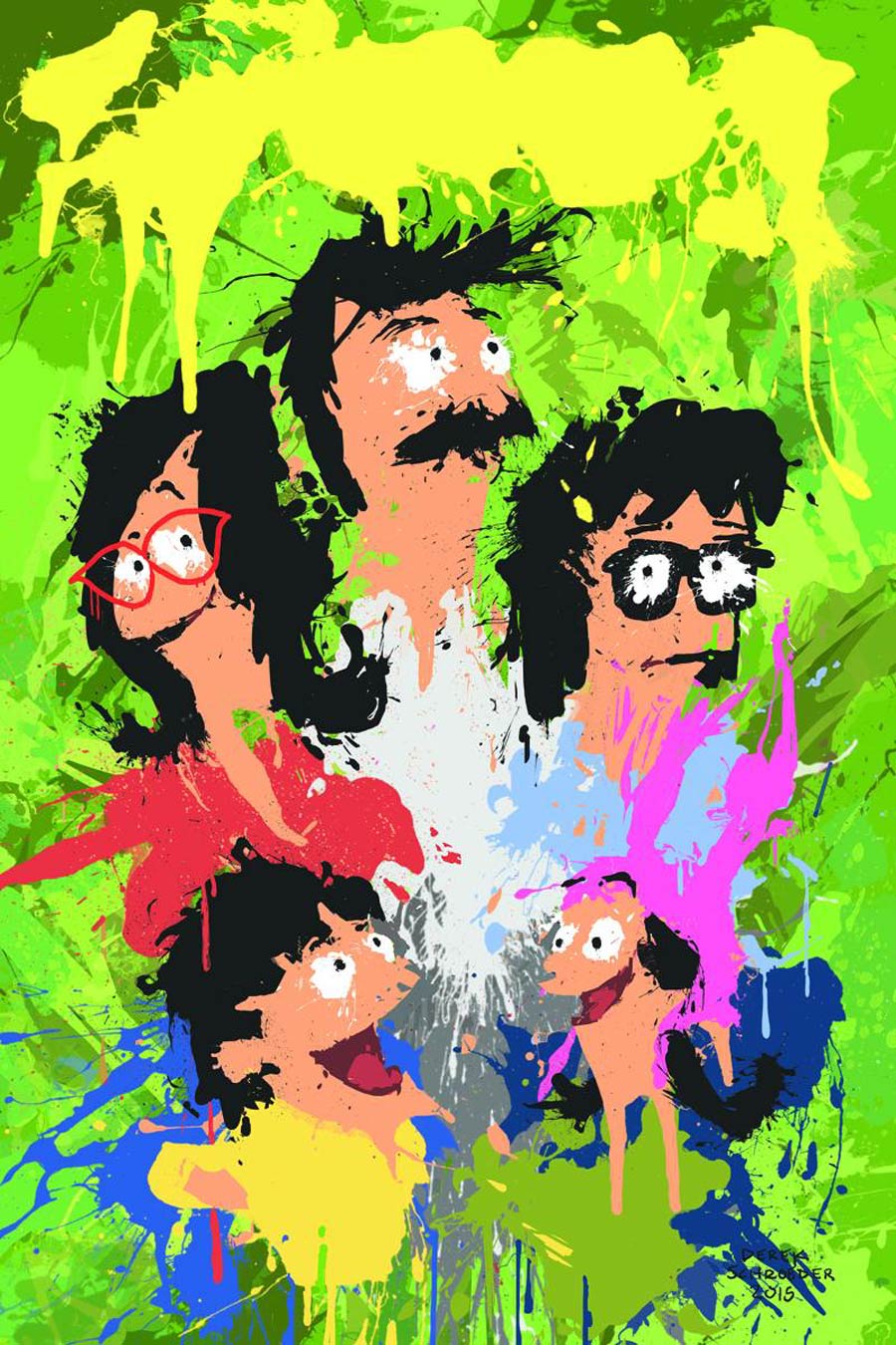 Bobs Burgers Vol 2 #1 Cover G Rare Derek Schroeder Work Of Art Virgin Cover