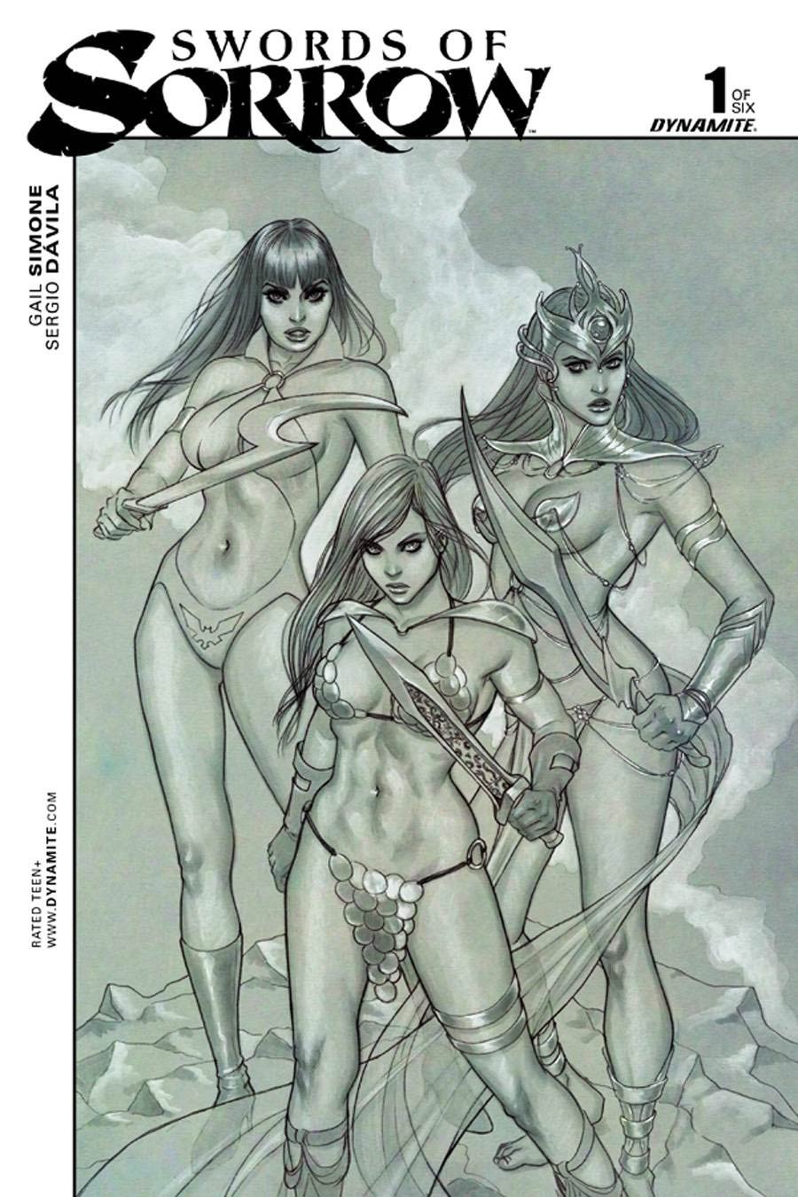 Swords Of Sorrow #1 Cover U Rare Jenny Frison Black & White Cover