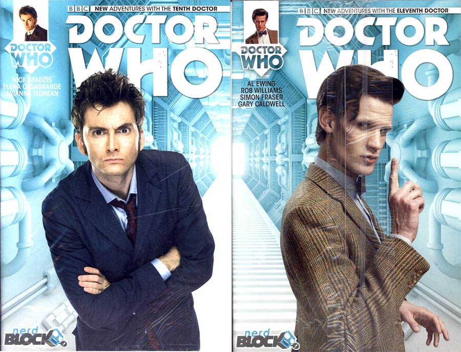 Doctor Who Nerd Block Polybag Set 10th and 11th Doctor #1 Cover M and L