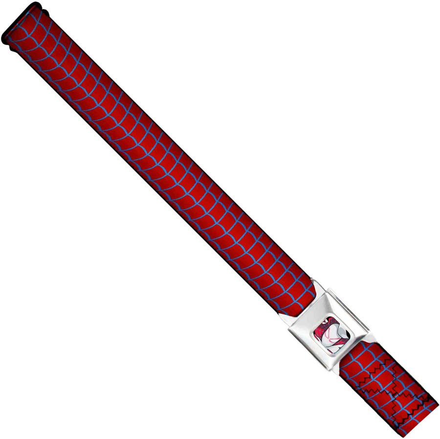 Marvel Comics Seatbelt-Style Belt 24-38 Inches - Spider-Gwen Red Blue Webbing