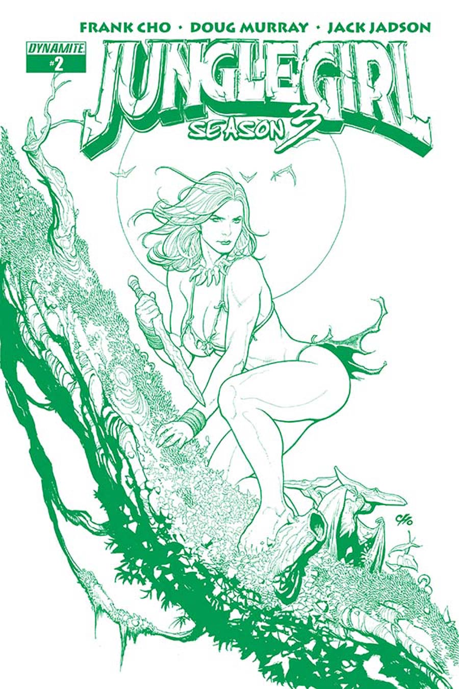 Frank Chos Jungle Girl Season 3 #2 Cover E High-End Frank Cho Jungle Green Ultra-Limited Variant Cover (ONLY 50 COPIES IN EXISTENCE!)