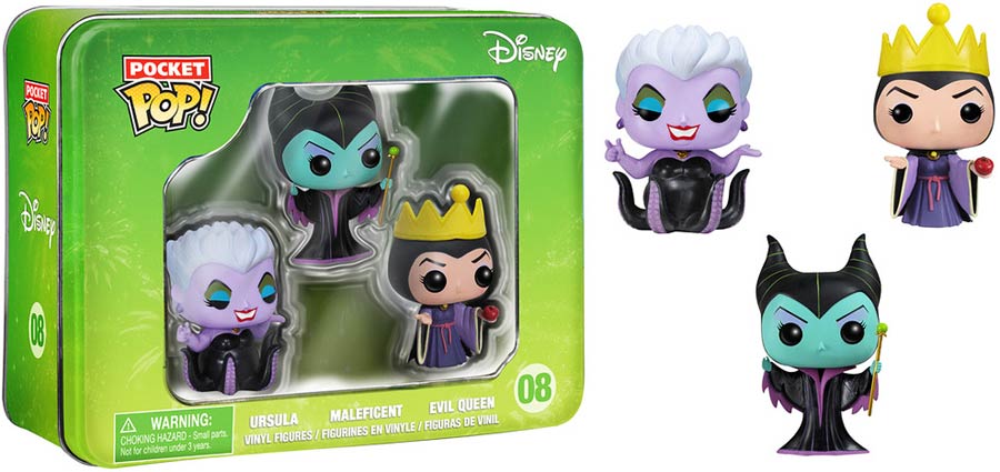 Pocket Pop Tins 08 Disney Villains Vinyl Figure Pocket Set
