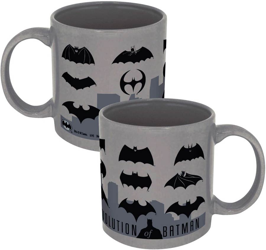 DC Comics 11-Ounce Ceramic Mug Batman Logo Evolution