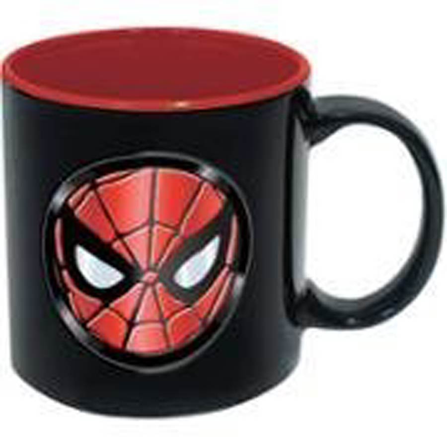 Marvel Comics 20-Ounce Black Ceramic Mug - Spider-Man Iridescent Icon