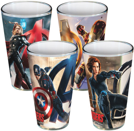 Marvel Comics Pint Glass 4-Pack - Age Of Ultron