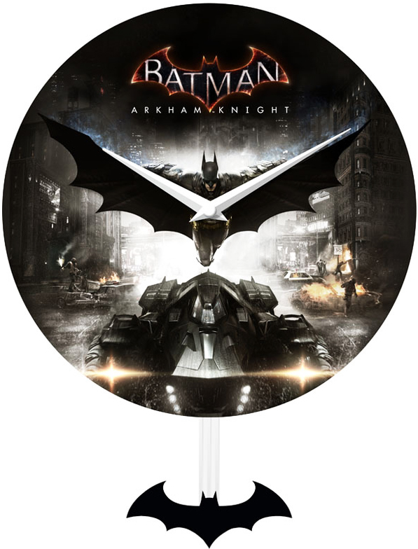 DC Comics 10-Inch Pendulum Wall Clock - Batman Arkham Knight