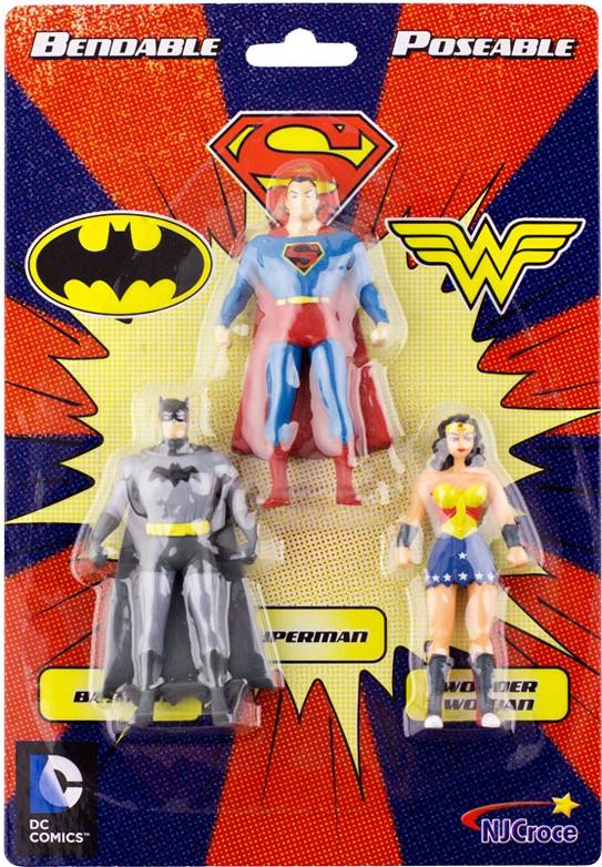 DC Comics Bendable Figures 3-Pack - Batman Superman Wonder Woman