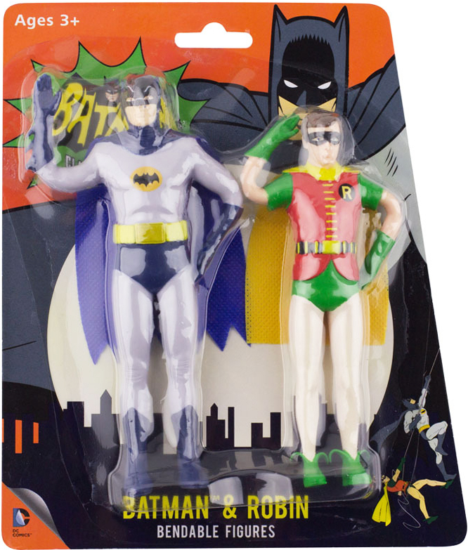 DC Comics 5.5-Inch Bendable Figure 2-Pack - Batman And Robin Classic TV Series